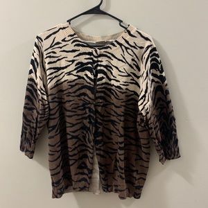 Cato Tiger Print Cardigan